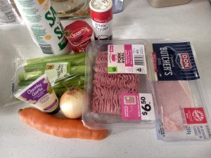 Ingredients for Bolognese sauce